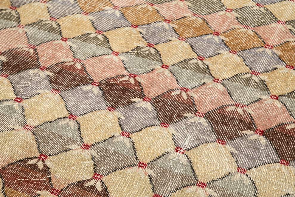 Rug N Carpet - Handwoven Turkish 5' 5'' x 7' 9'' Contemporary Vintage Rug