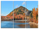 "Lake and Beautiful Autumn Foliage" Metal Wall Art, 3 Panels, 36"x28"