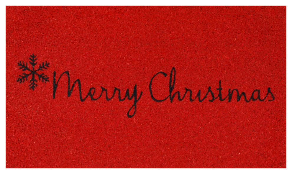 Red Merry Christmas Doormat, 24x36