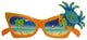 Orange Sunglasses with Crab Haitian Metal Wall DÃ©cor 13.5 Inch