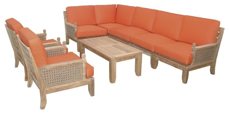 Anderson Teak Set-74 Luxe 8-Pieces Modular Set