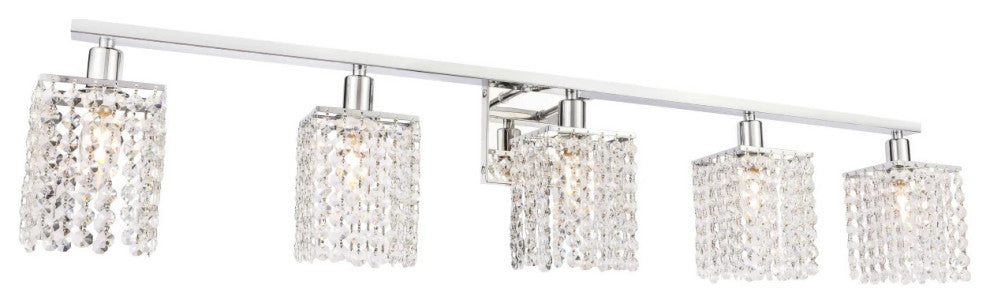 Elegant Lighting LD7014 Phineas 5 Light 42"W Bathroom Vanity - Chrome
