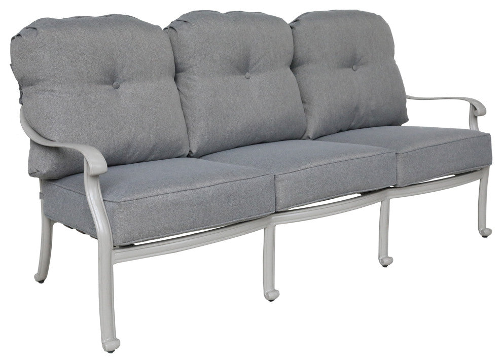 Venice Aluminum 3-Seater Sofa, Ashen Wheat/Basalt