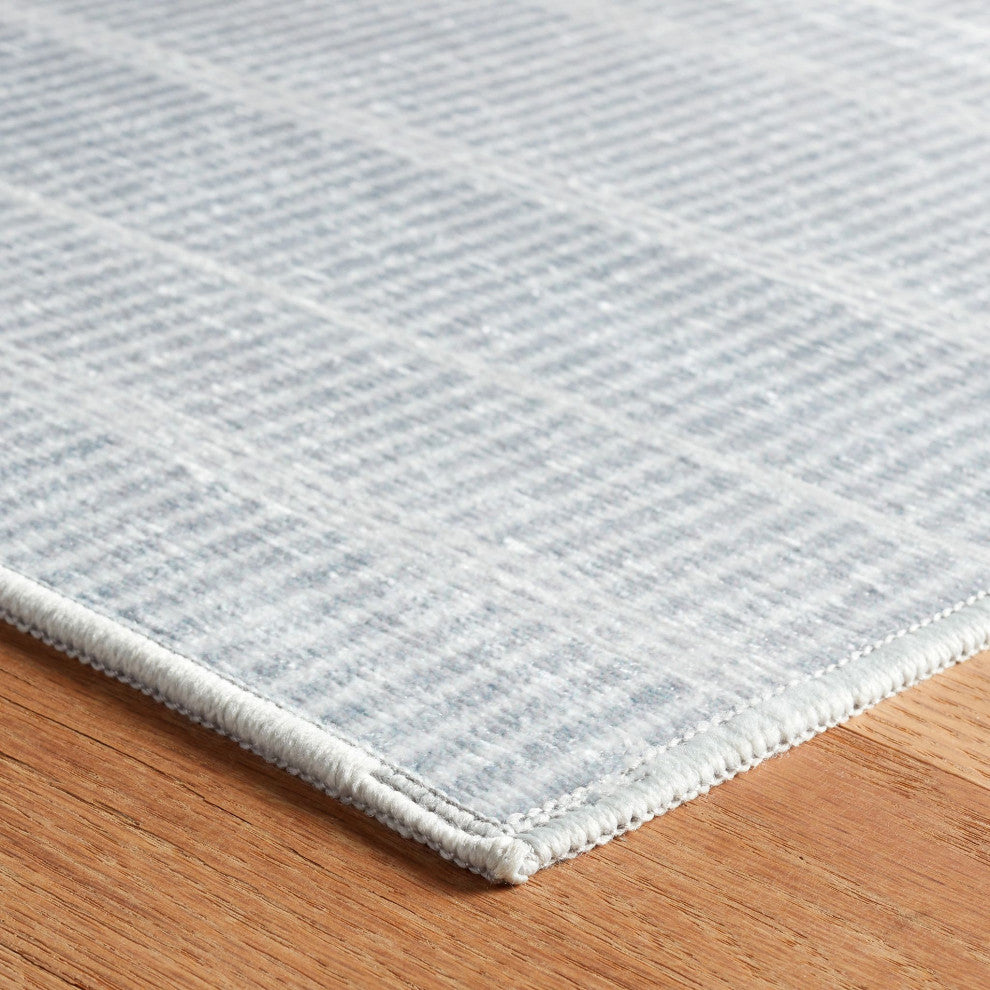 Bunny Williams x Dash & Albert Samson Grey Machine Washable Rug, Grey, 8' x 10'