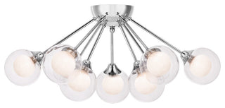 Spellbound 9-Light Semi-Flush Mount, Polished Chrome