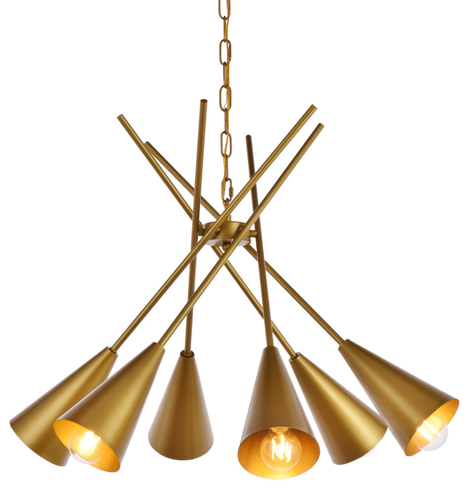 Carys 32" Pendant, Brass