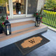 A1HC Mesh Border Rubber and Coir Monogrammed Doormat, 23"X38", Black, W