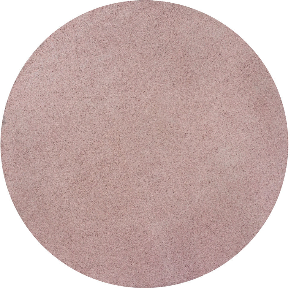 KAS Bliss 1575 Rose Pink Shag Area Rug, 6' Round