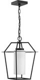 Chilton Collection 17-1/2" 1-Light Textured Black Outdoor Hanging Lantern