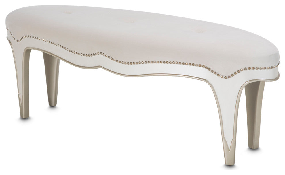 London Place Bed Bench - Creamy  Pearl