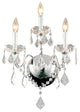 Elegant St. Francis Wall Sconce, Chrome Finish With Royal Cut Crystal