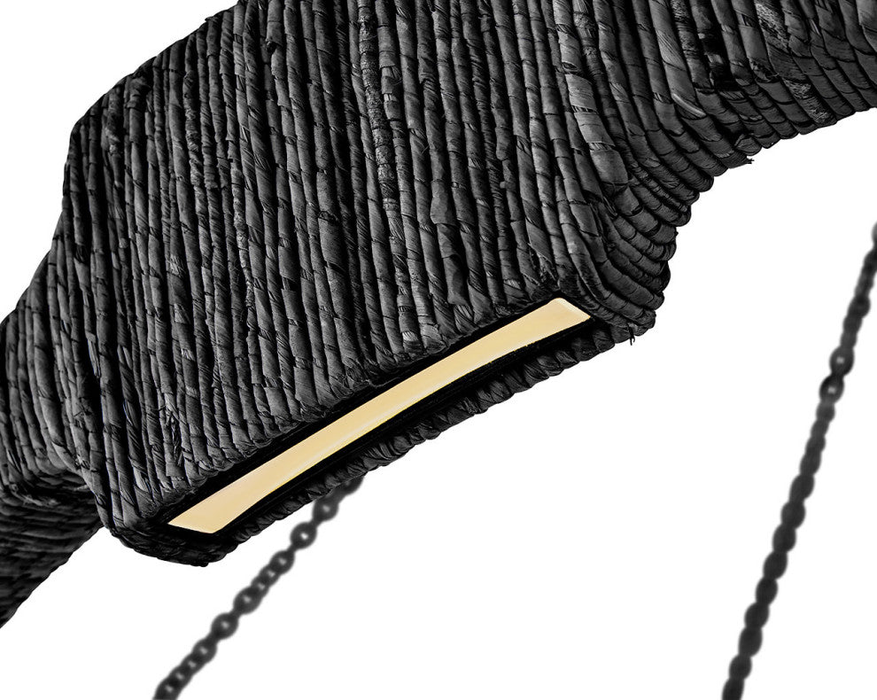 Hinkley Raffi Large Led Single Tier Chandelier, Carbon Black