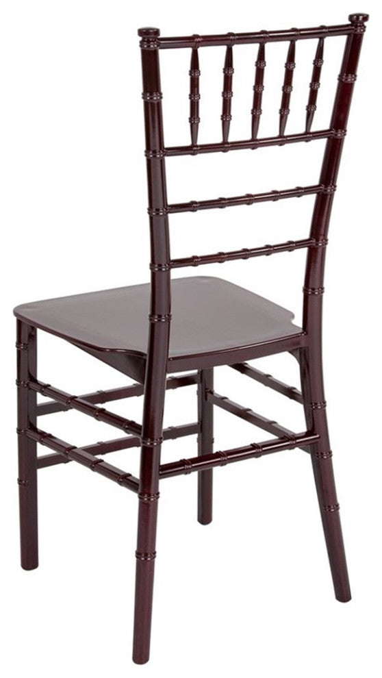 Hercules Series Mahogany Resin Stacking Chiavari Chair