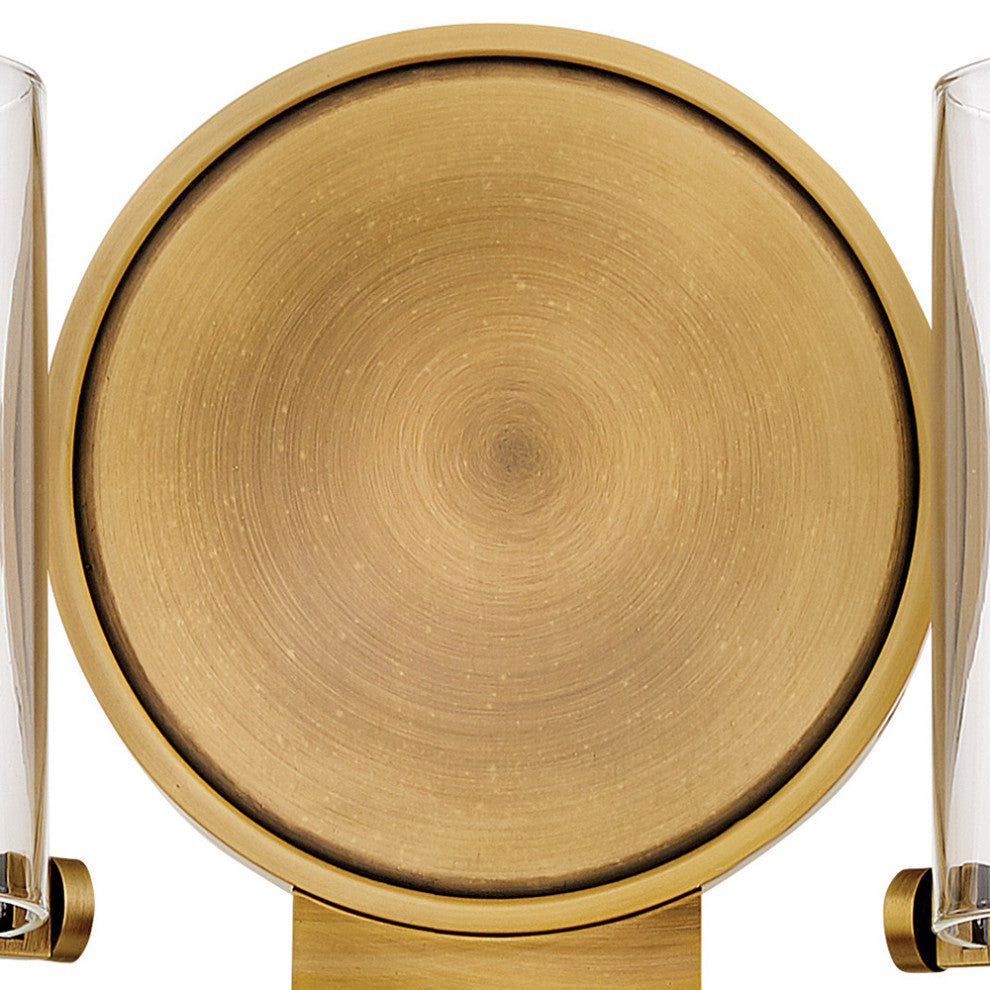 Hinkley Rixon Small Two Light Vanity, Heritage Brass