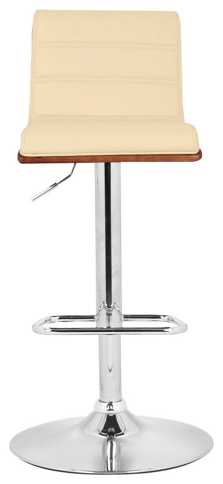 Aubrey Swivel Bar Stool, Cream