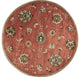 6' Sienna Orange Hand Tufted Traditional Round Indoor Area Rug