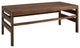 Modern Slat-Top Solid Acacia Wood Outdoor Coffee Table "“ Dark Brown