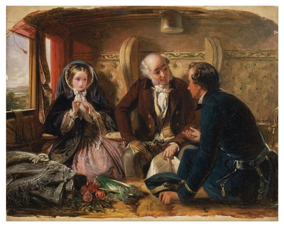 "First Class - The Meeting, 1855" Paper Print by Abraham Solomon, 26"x22"