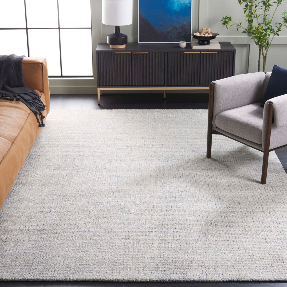 Safavieh Couture Abstract Collection, ABT469 Rug, Silver/Blue, 9'x12'