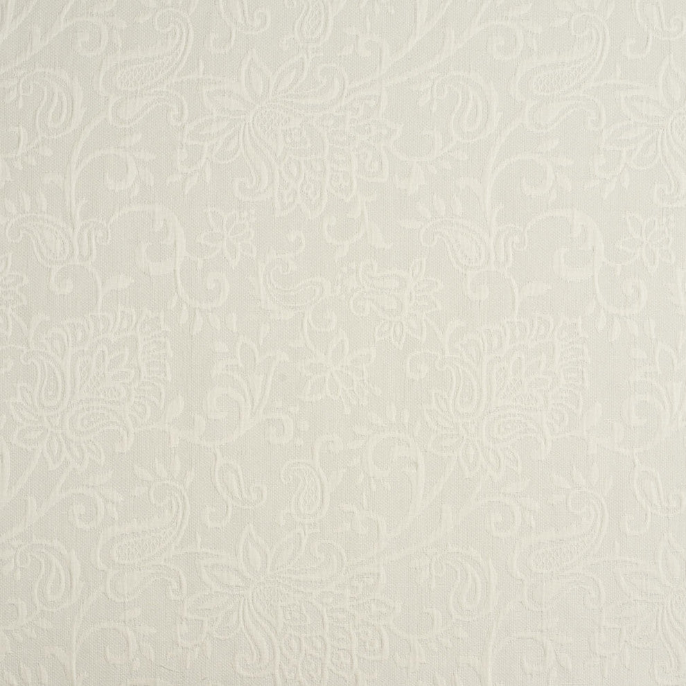 Off White Natural Flowers Leaves And Vines Upholstery Fabric By The Yard