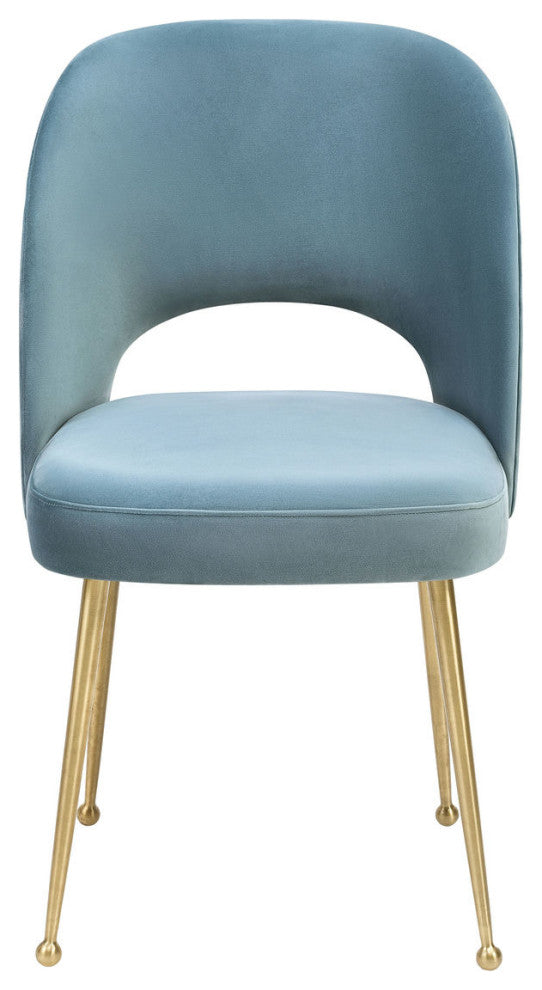 TOV Furniture Swell Sea Blue Velvet Chair