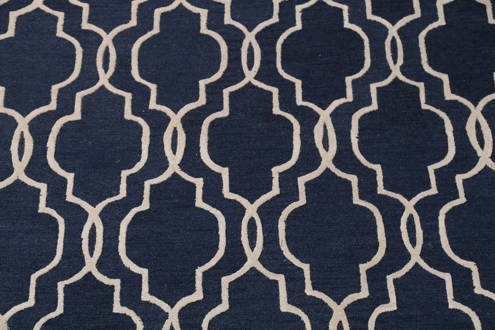 Trellis Hand Tufted Indian Oriental Wool Oriental Area Rug, 3x5''