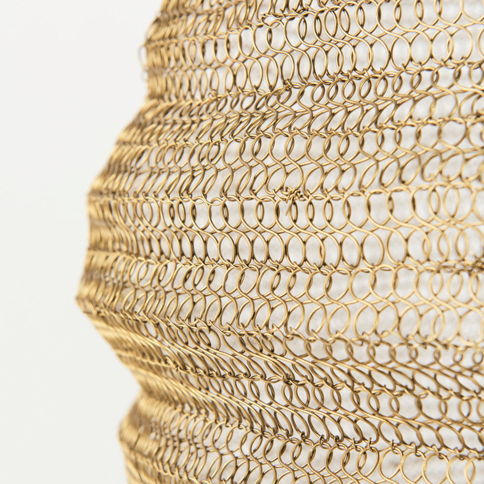 Halycon Gold Mesh & Iron Pendant Light
