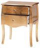 Patrice Classic and Traditional Gold Finished Wood 2-Drawer Nightstand