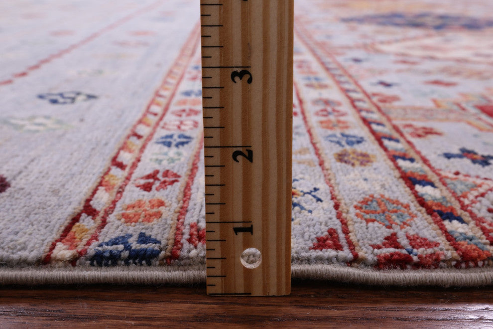 Hand Knotted Super Kazak Khorjin Rug 6' 9" X 8' 1" Q11064