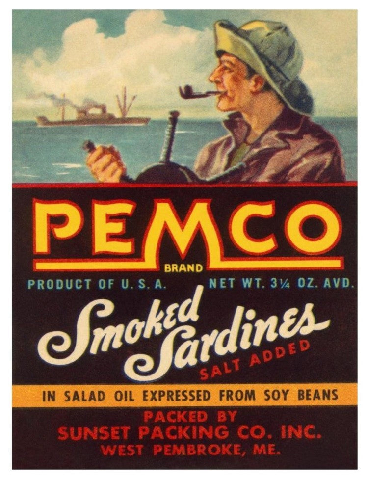 "Remco Smoked Sardines" Digital Paper Print by Retrolabel, 25"x32"
