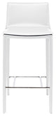 Leather Bar Stool, Palma Bar Stool, Modern Contemporary Bar Stool, White