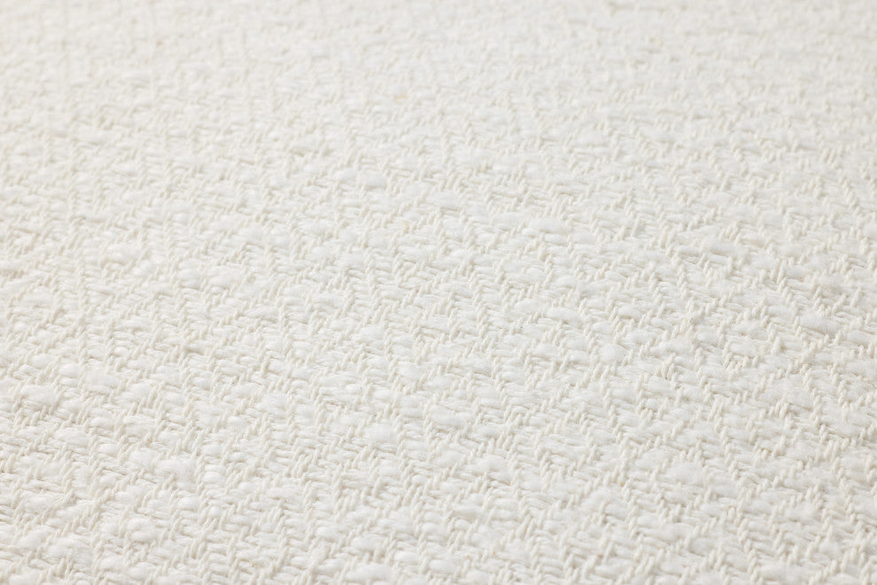 Chris Loves Julia x Loloi Morris White 22'' x 22'' Cover With Poly Pillow