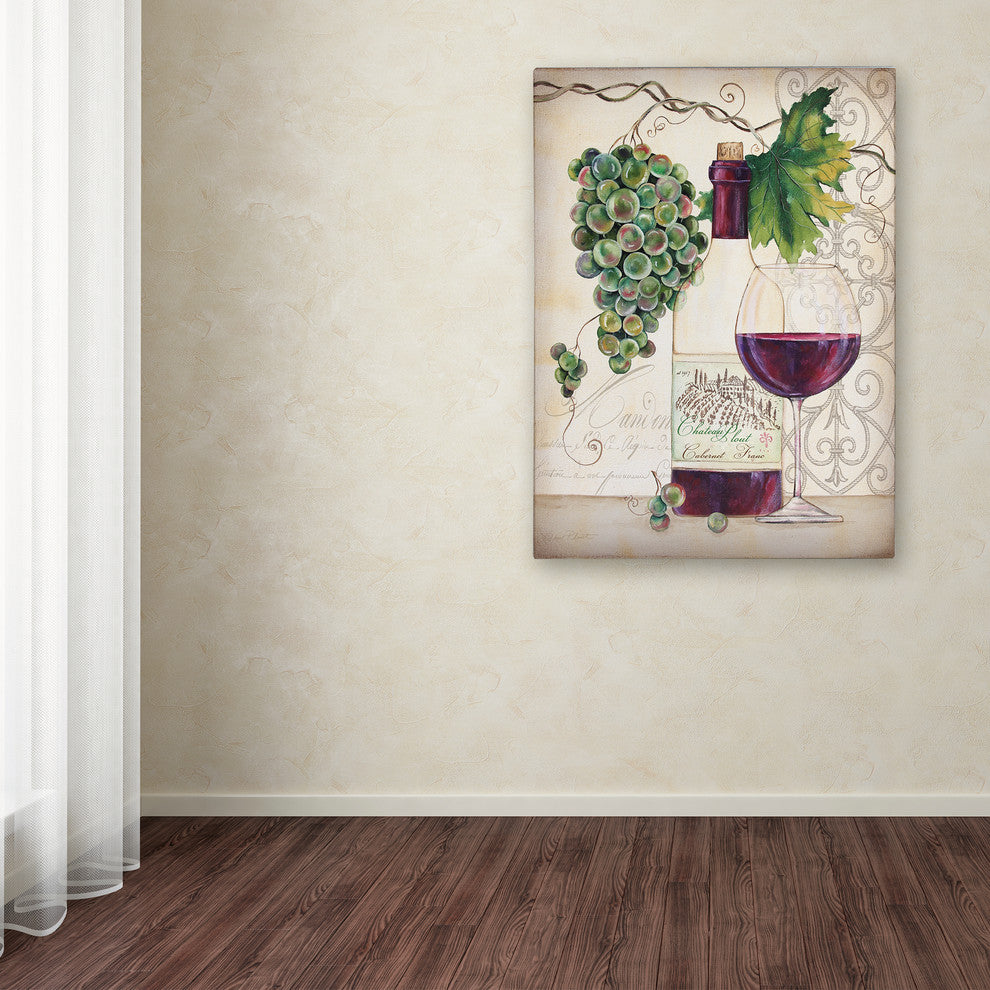 Jean Plout ''Chateau Plout Wine 2'' Canvas Art, 24x18