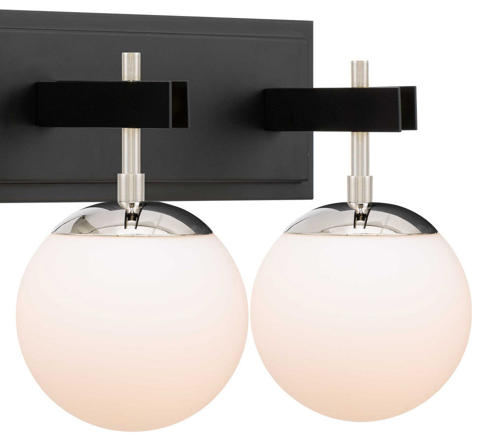 Allie 3-Lt Bath - Black/Polished Nickel