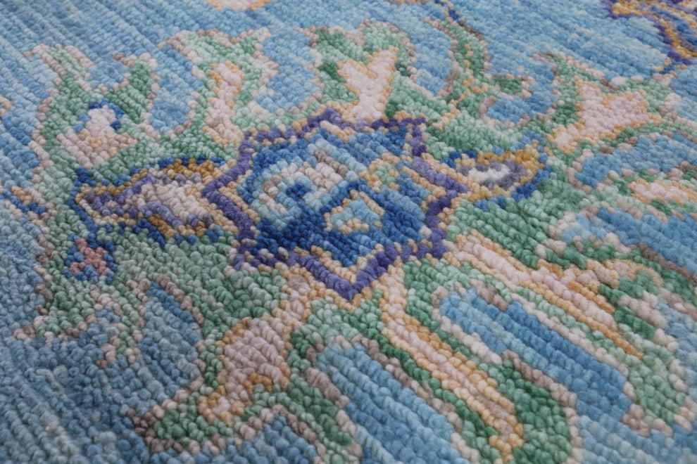Handmade Turkish Oushak Wool Rug 7' 11" X 10' 2" - Q15586