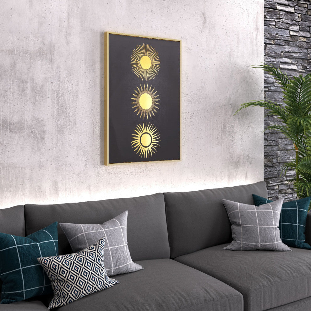Wall Art, Canvas, Gold, Black, Living Lounge Cafe Room Hotel Lobby Hospitality
