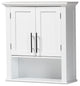 Turner White Finished Wood 2-Door Bathroom Wall Storage Cabinet
