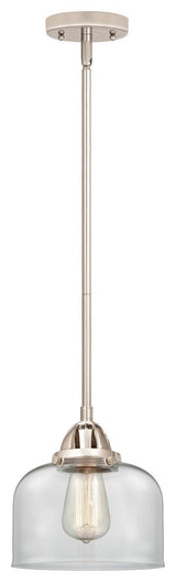 Large Bell Mini Pendant, Polished Nickel, Clear, Clear