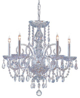 Crystorama 1005CHCLSAQ Five Light Chandelier Traditional Crystal