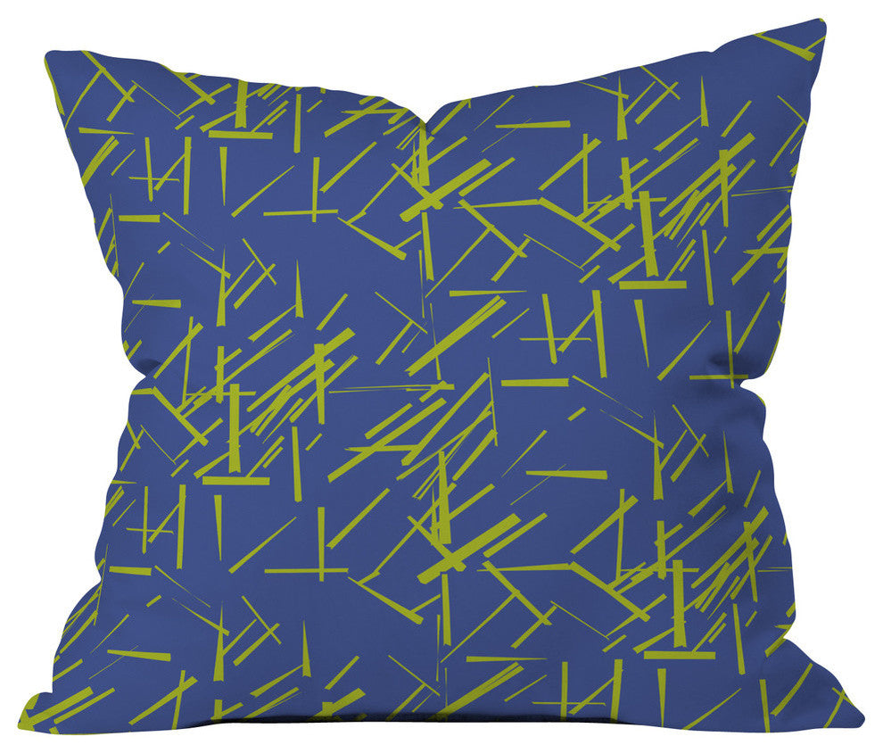 Deny Designs Karen Harris Konstructivist Periwinkle Outdoor Throw Pillow