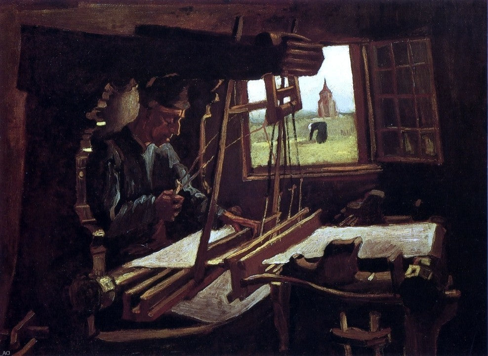 Vincent Van Gogh Weaver near an Open Window, 21"x28" Wall Decal