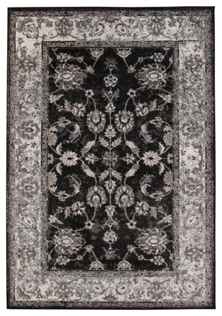 Alessana Cheally Black Bordered Area Rug, 7'9"x9'9"