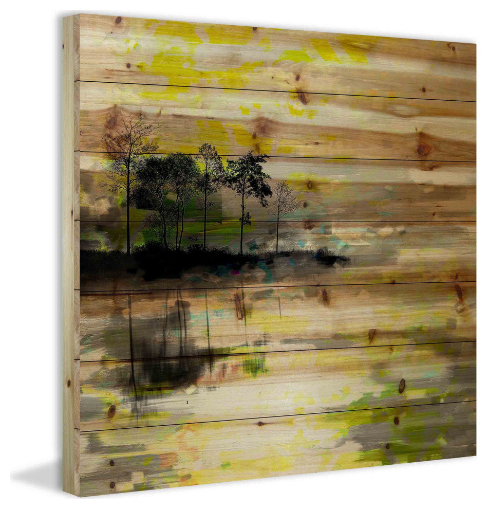 "Oshawa" UV Ink Print on Natural Pine Wood, 32"x32"