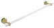 Pacific Grove 30" Shower Door Towel Bar with Twisted Accents, Satin Brass