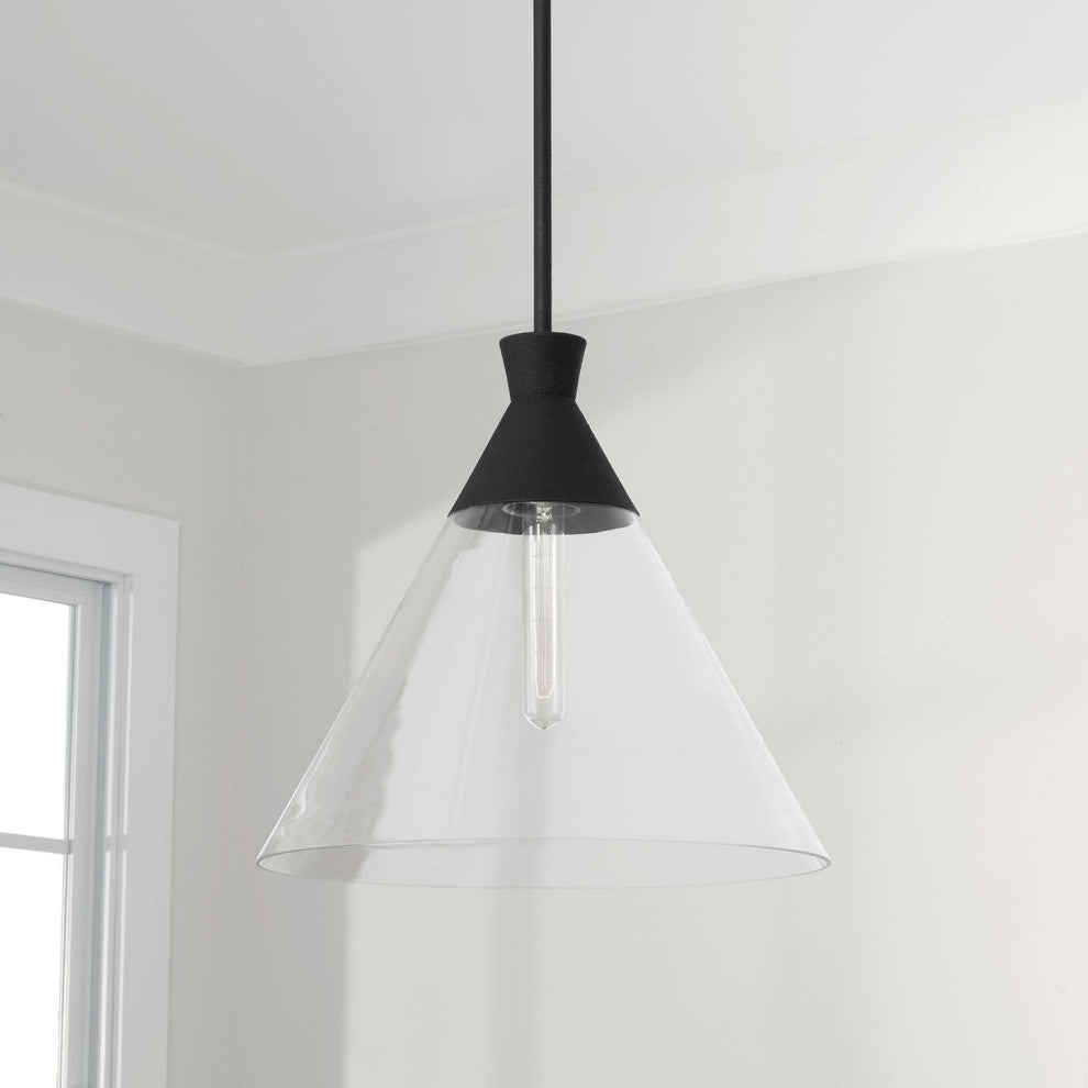 Capital Lighting Paloma 1-Light Pendant 350311XK Textured Black