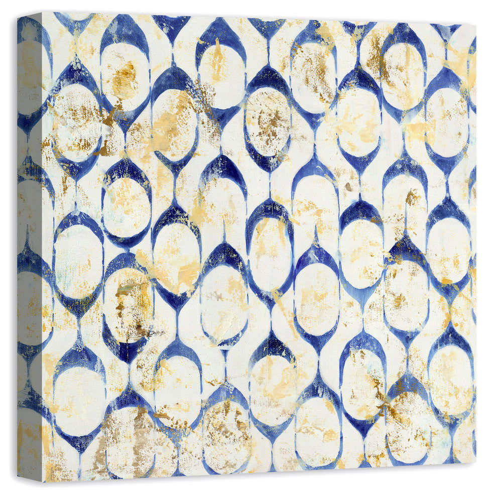 Distressed Moroccan Pattern 24x24 Canvas Wall Art
