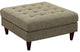 Modern Oatmeal Empress Upholstered Large Ottoman