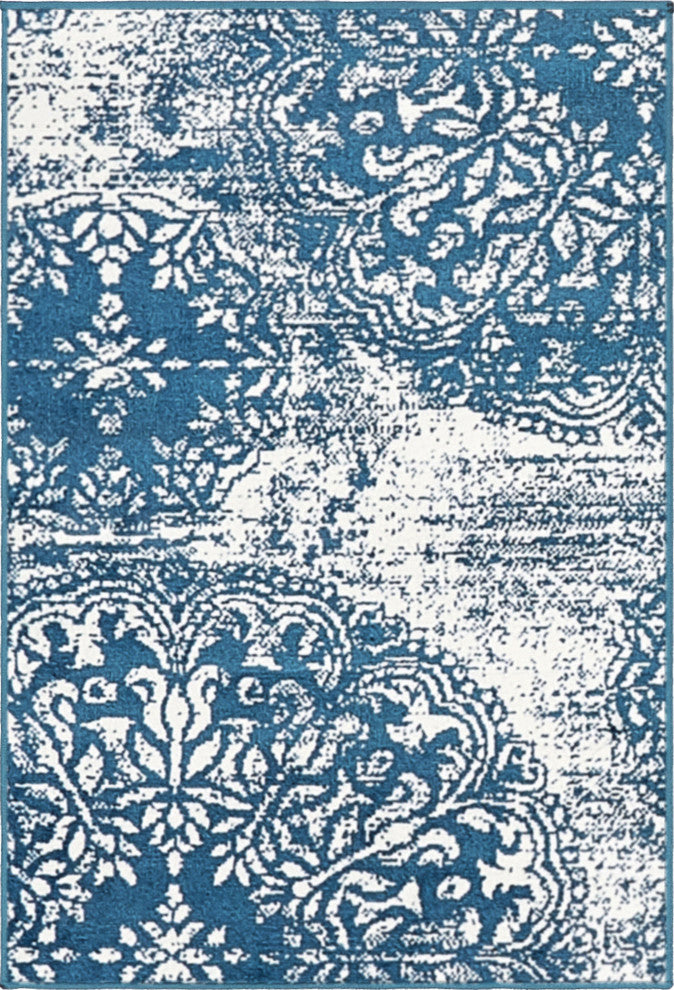 Unique Loom Blue Grand Sofia 2' 2 x 3' 0 Area Rug