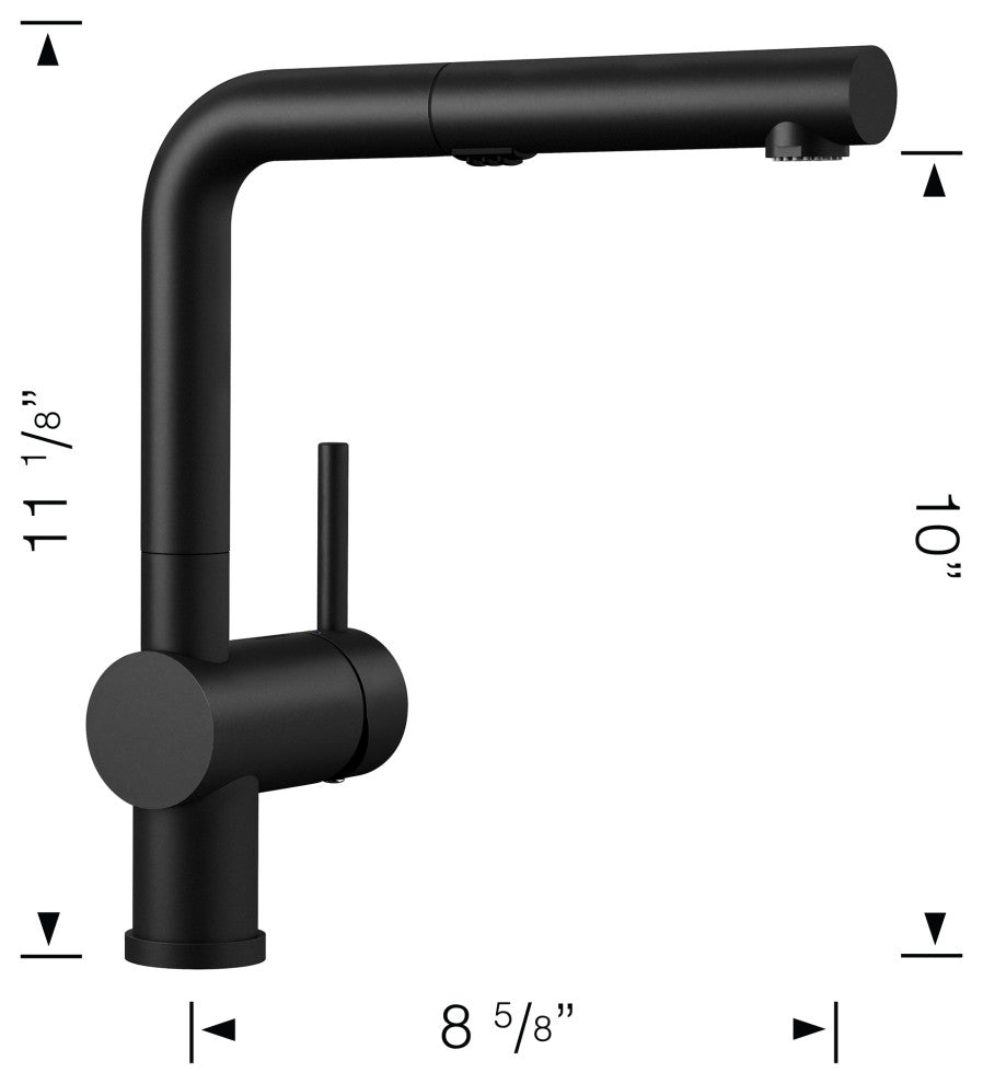 Blanco Linus Pull Out 1.5 GPM in Coal Black
