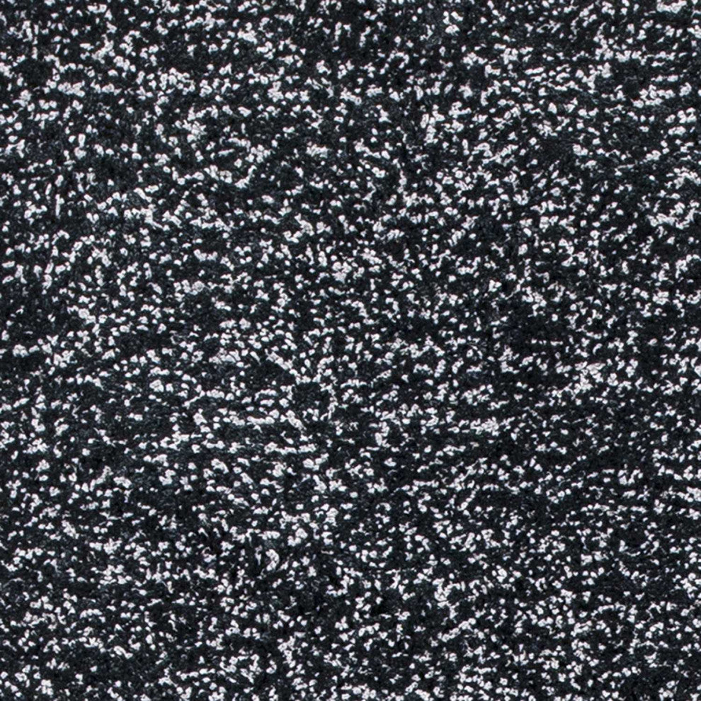 HomeRoots 9' x 13' Polyester Black Heather Area Rug
